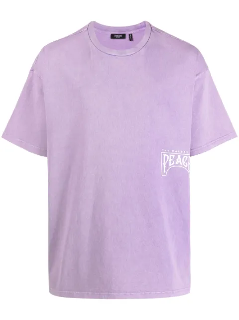 FIVE CM Peace cotton T-shirt Purple 5CXTEV1109S3K