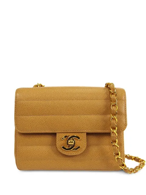 CHANEL Pre-Owned 1995 Mademoiselle mini Classic Flap shoulder bag Neutrals 3568443