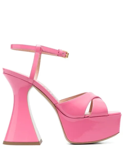 Moschino patent leather platform sandals Pink MA1640CC1GMB0