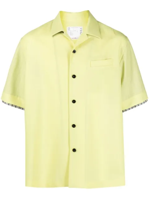 sacai shortsleeved oversized shirt Yellow 2302951M