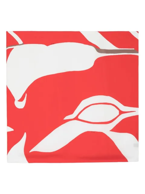 Kiton abstract print scarf Red D55761K0974B02001