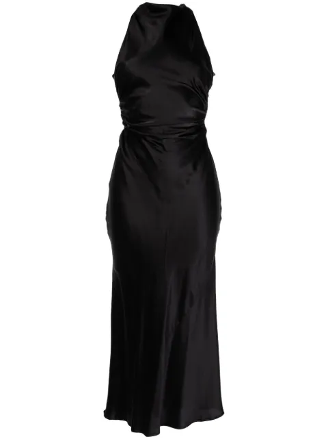 Reformation Casette silk midi dress Black 1311240BLK