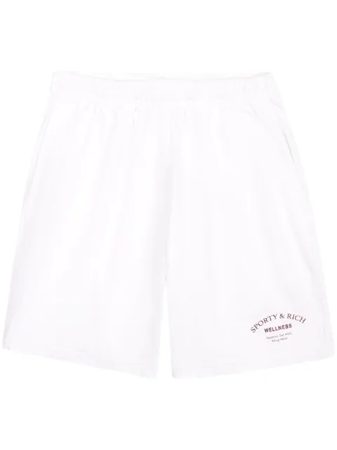 Sporty & Rich Wellness Studio cotton shorts White SH662WH