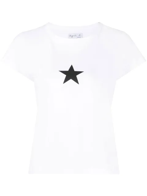 agnès b. star-print short-sleeve T-shirt White 2653ST69