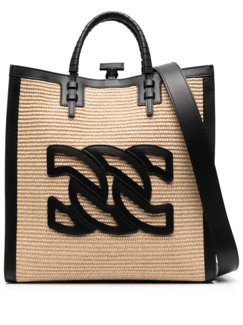 Casadei logo-detail leather tote bag Neutrals 3W379V0000BEAUR