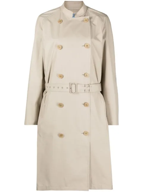 Prada double-breasted trench coat Neutrals P600QHS23112NS