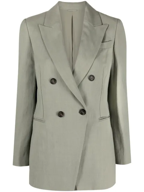 Brunello Cucinelli double-breasted tailored blazer Green MH1262311C8707