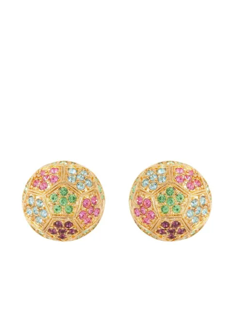 Susan Caplan Vintage x D'Orlan 1980s crystal-embellished earrings Gold ER023136