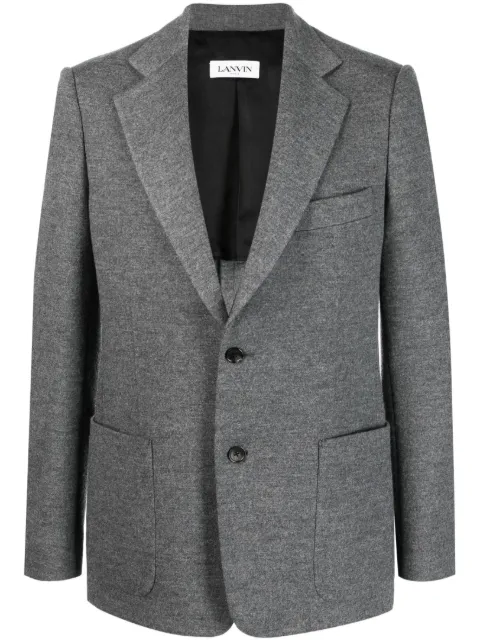 Lanvin single-breasted virgin-wool suit jacket Grey RMJA00045218P23