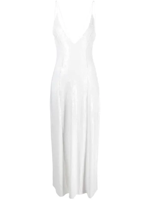 KHAITE The Carina sequinned silk dress White 53214036100