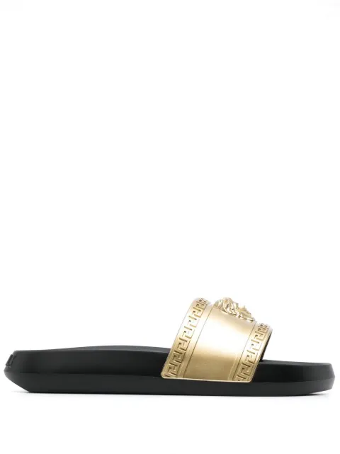 Versace Palazzo Medusa-plaque slides Gold 1008733DGOLG