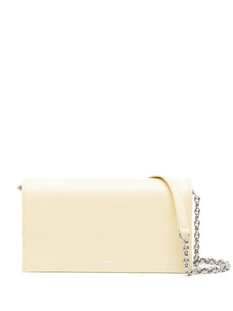 Jil Sander engraved-logo leather crossbody bag Yellow J07WG0050P5355