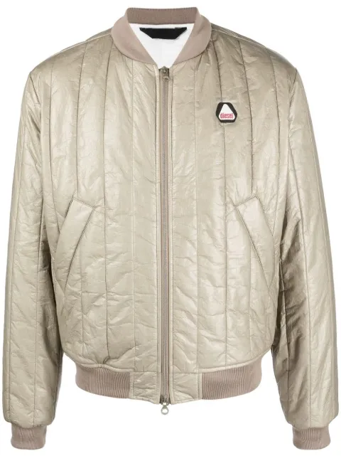 Diesel quilted bomber jacket Neutrals A084460LYKT