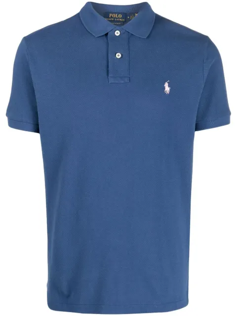 Polo Ralph Lauren logo-embroidered short-sleeved polo shirt Blue 710680784322