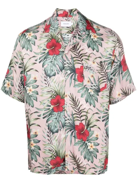 RHUDE all-over floral-print bowling shirt Pink RHPS23SR04071192S