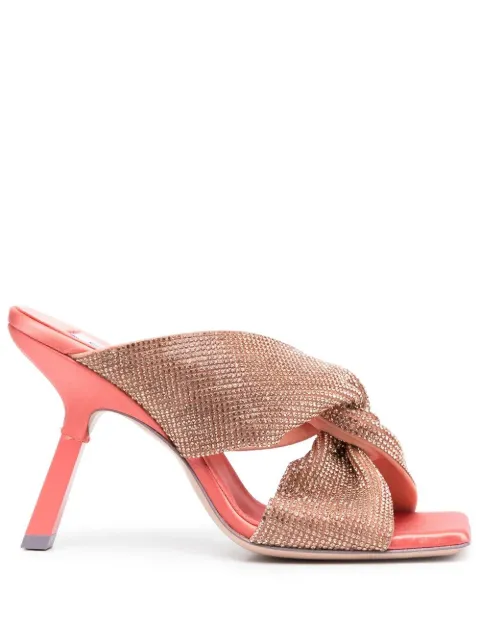 Sebastian Milano crystal-embellished sandals Orange SE1175