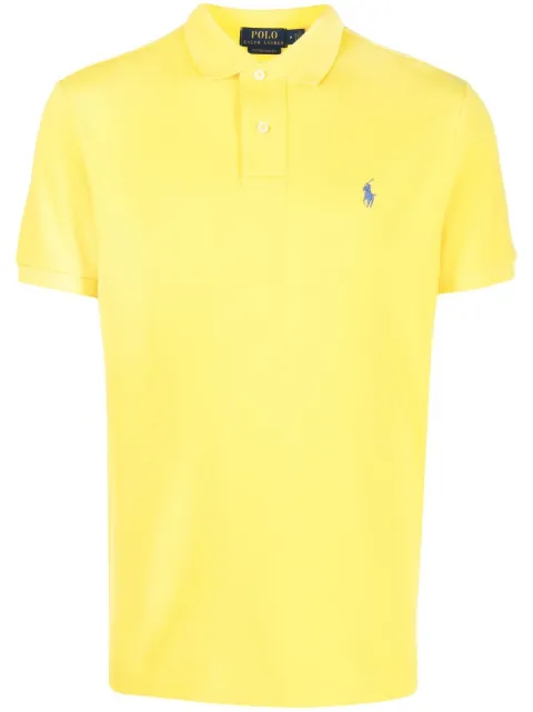 Polo Ralph Lauren logo-embroidered short-sleeved polo shirt Yellow 710680784302