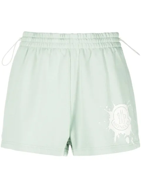Moncler logo-print shorts Green I10938H00019899TR