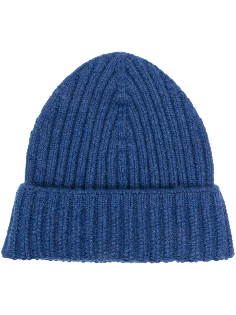 Barrie ribbed cashmere beanie Blue A00C30831
