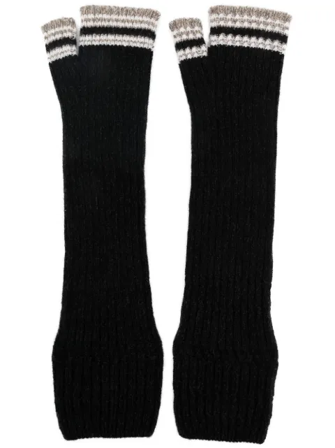 Barrie cashmere fingerless gloves Black C195855