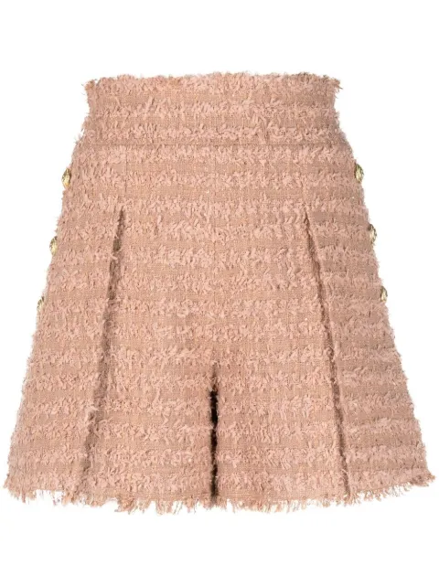 Balmain tweed tailored shorts Neutrals AF1PA089XE36