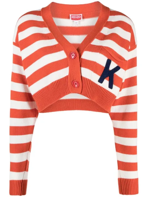 Kenzo striped cropped cardigan Orange FD52CA3563CG