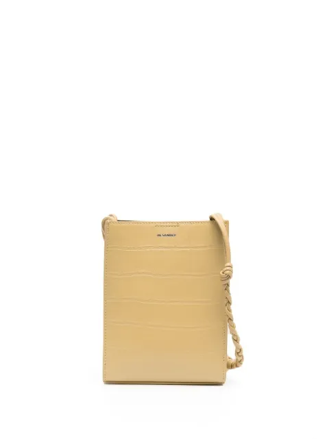 Jil Sander Tangle crocodile-effect crossbody bag Yellow J07WG0001P5360