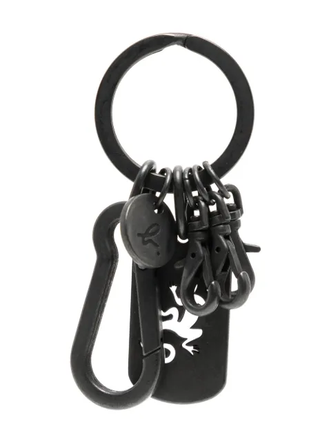 agnès b. cut-out logo detail keychain Black M858VM22