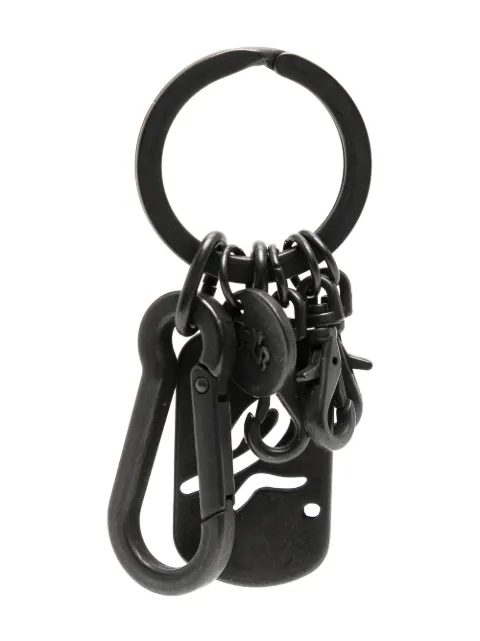 agnès b. cut-out logo detail keychain Black H755VM22