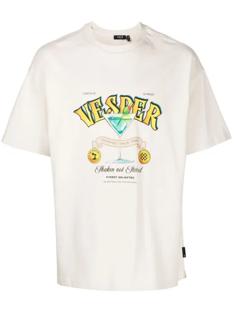 FIVE CM graphic-print short-sleeve T-shirt White 5CXTEV1105S3K