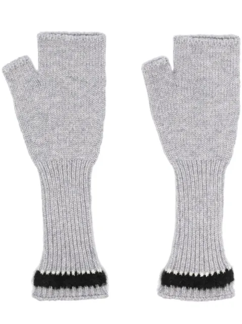 Barrie fingerless knit gloves Grey C168835