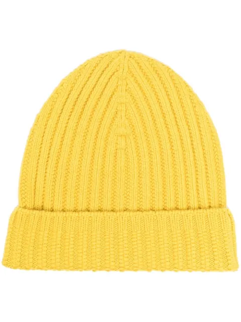 Barrie ribbed cashmere beanie Yellow A00C30831