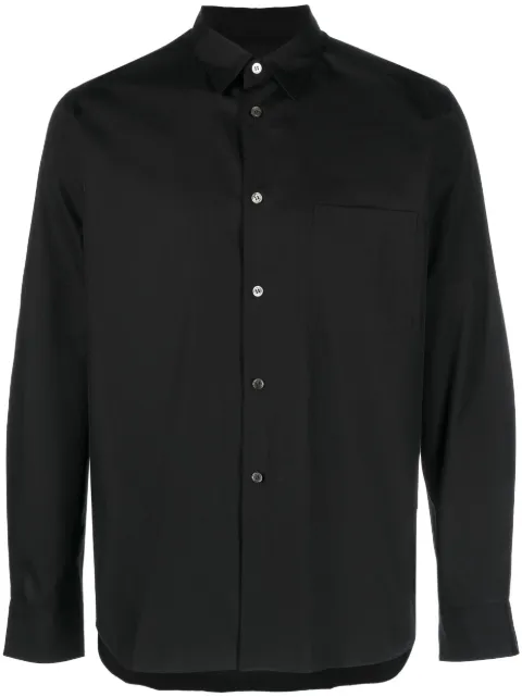 Comme des Garçons Homme Plus patch-pocket cotton shirt Black PZB003