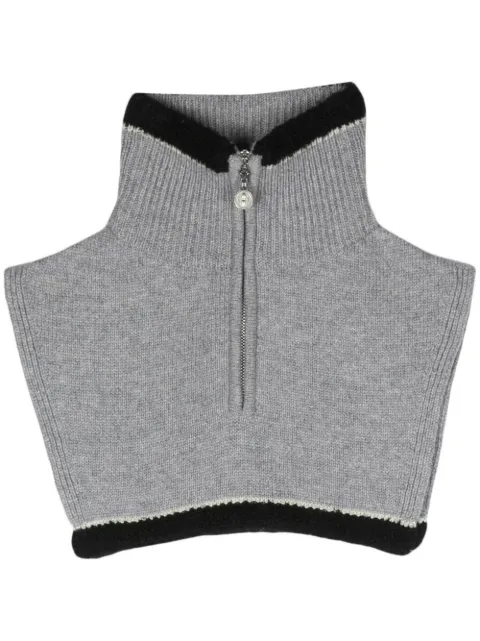 Barrie cashmere zip-up collar Grey C168847