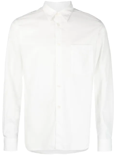 Comme des Garçons Homme Plus chest-pocket long-sleeve shirt White PZB004