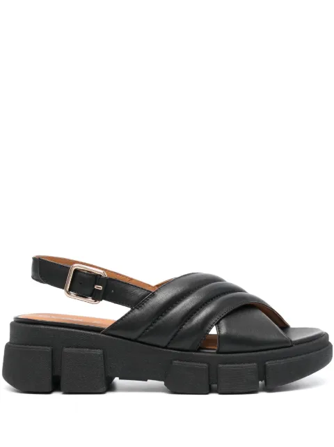 Geox Lisbona leather sandals Black D35PSA00085