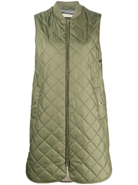 Geox Asheely quilted gilet Green W3520NT2973
