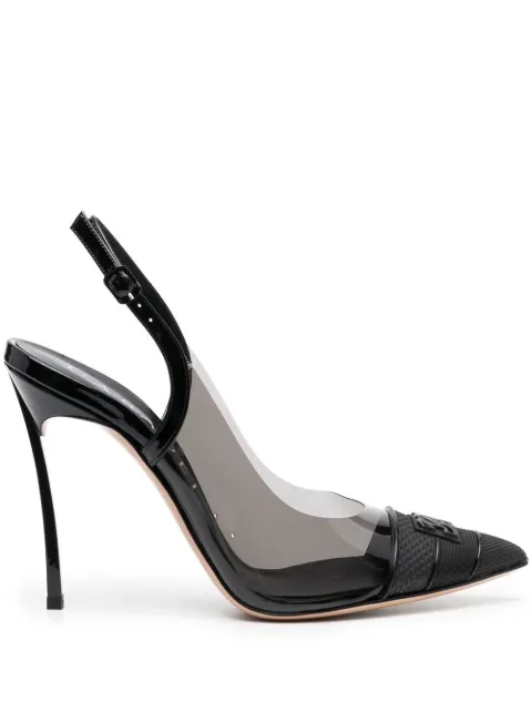 Casadei Blade Fluo PVC leather pumps Black 1G569V100TC2041