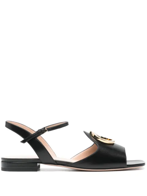 Gucci Interlocking G-logo leather sandals Black 729957C9D00