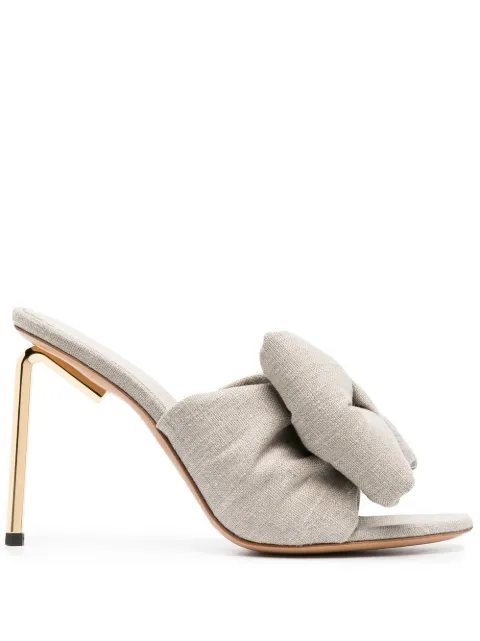 Off-White bow-detail open-toe sandals Neutrals OWIJ015S23FAB0016176