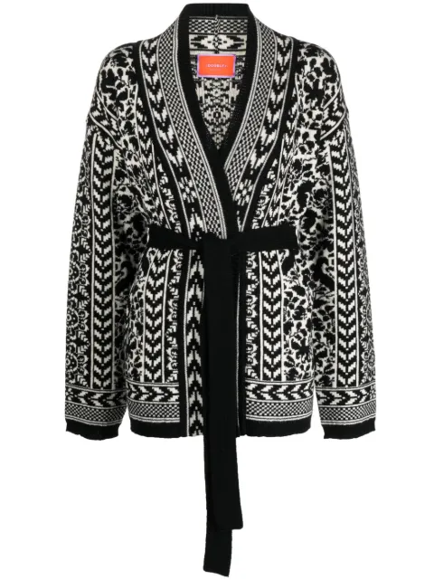 La DoubleJ belted wool cardigan Black JAC0053KNI060VAR0167