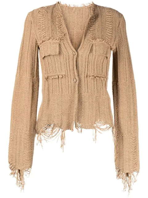 JNBY cropped button-up cardigan Brown 5N1311590