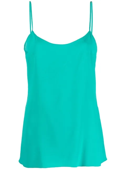 Alberta Ferretti satin-effect camisole top Green A08121616
