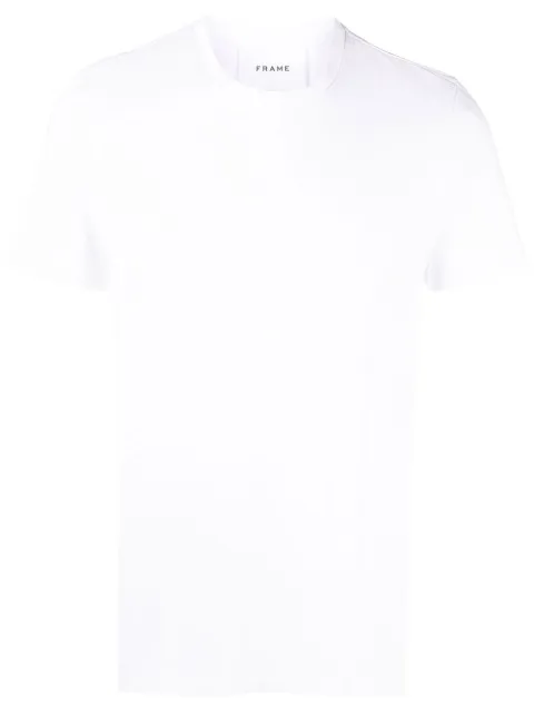FRAME plain round-neck T-shirt White LMTS0342