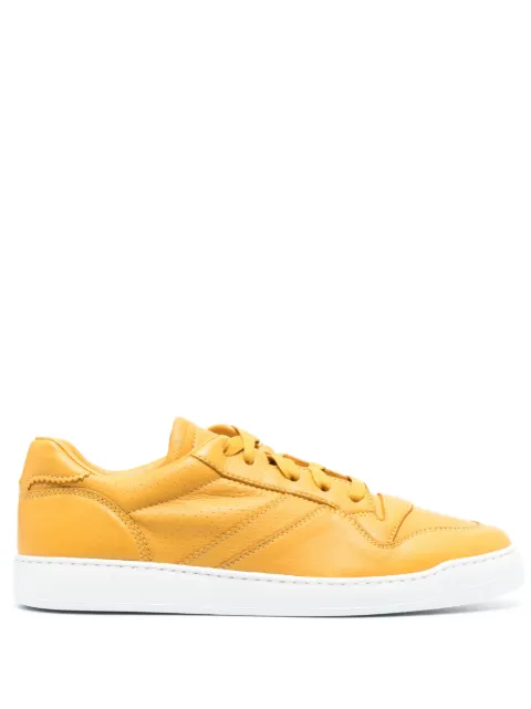 Doucal's Hugh leather low-top sneakers Yellow DU3147HUGHUY214IG05
