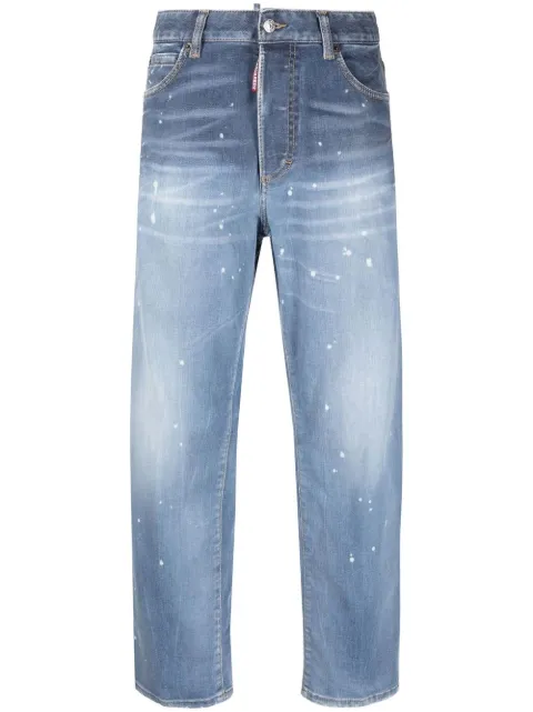DSQUARED2 distressed straight-leg jeans Blue S75LB0759S30789