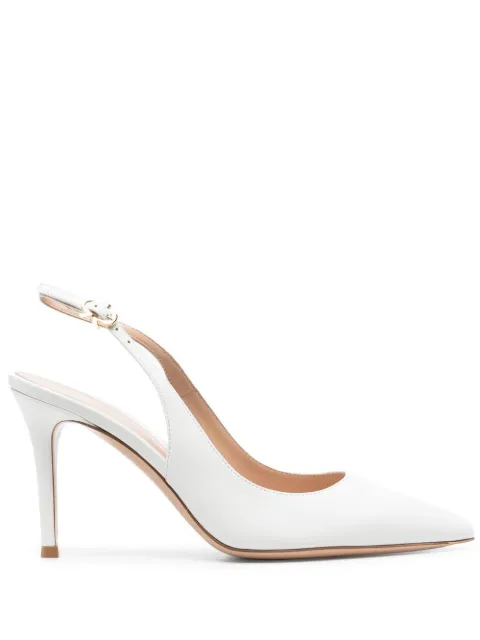 Gianvito Rossi Ribbon slingback pumps White G9526485RICVIT
