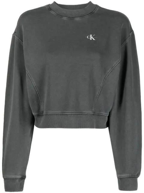 Calvin Klein Jeans logo-print washed sweatshirt Grey J20J220311