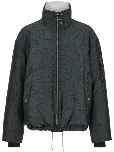 Ferragamo floral-print bomber jacket Blue 759053