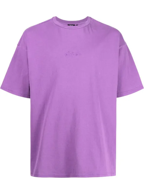 FIVE CM logo-embroidered crew-neck T-shirt Purple 5CXTEV1108S3K
